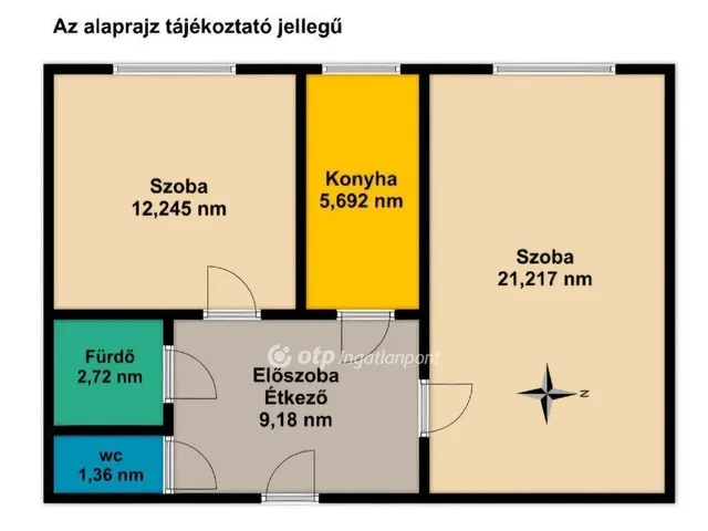 Eladó lakás Budapest III. kerület 52 nm