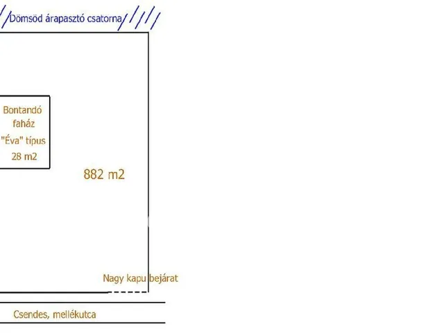 Eladó telek Dömsöd 882 nm
