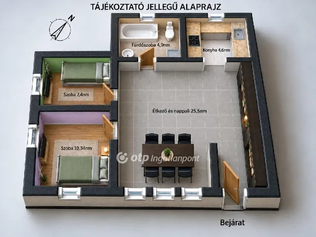 Eladó lakás Budapest XXII. kerület 53 nm