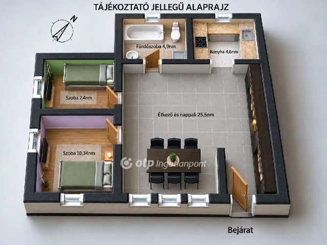 Eladó lakás Budapest XXII. kerület, Nagytétény 53 nm