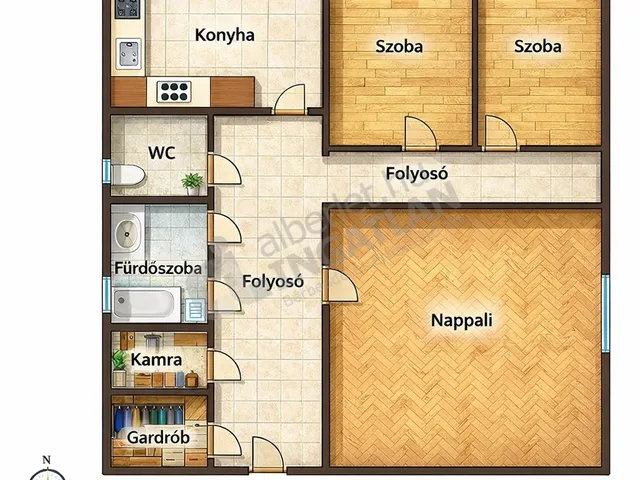 Eladó lakás Budapest XV. kerület, Újpalota, Páskomliget utca 62 nm