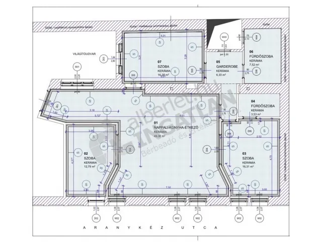 Kiadó lakás Budapest V. kerület, Belváros, Aranykéz utca 121 nm