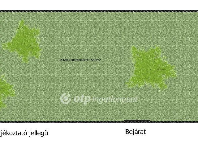 Eladó telek Dömsöd 560 nm