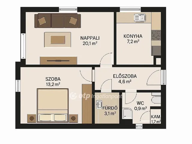 Eladó lakás Budapest XXI. kerület 50 nm