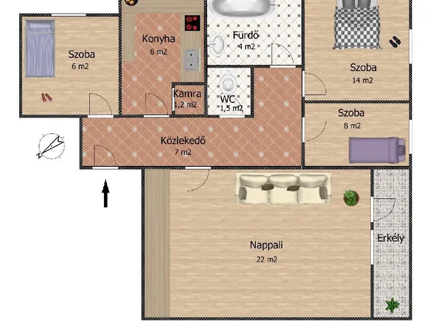 Eladó lakás Budapest XXI. kerület 68 nm