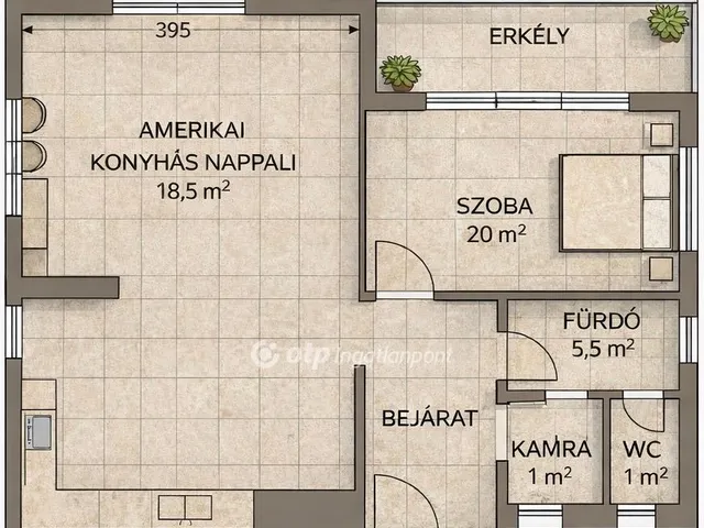 Eladó lakás Budapest XXI. kerület 47 nm