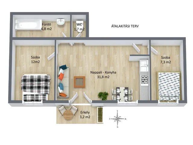 Eladó lakás Tököl 61 nm