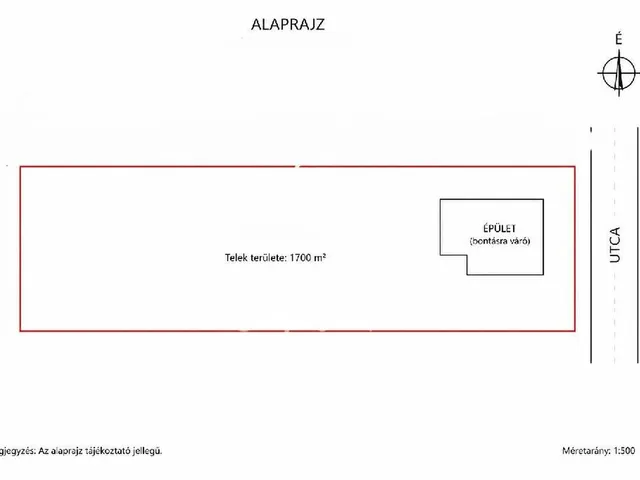Eladó telek Paks 1708 nm