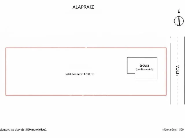 Eladó telek Paks 1708 nm