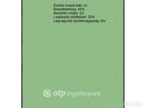 Eladó telek Kulcs 1192 nm