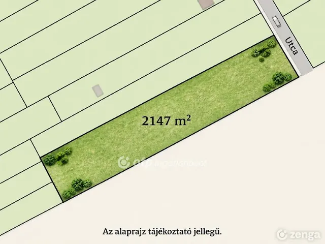 Eladó telek Kulcs 2147 nm