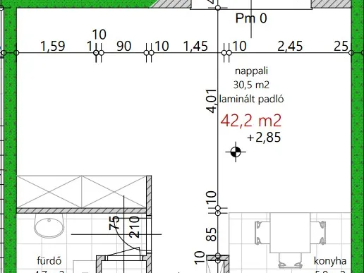 Eladó lakás Vámosszabadi 42 nm