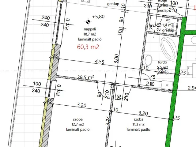 Eladó lakás Vámosszabadi 60 nm