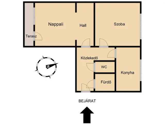 Kiadó lakás Győr 55 nm