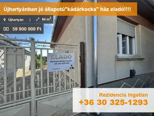 Eladó ház Újhartyán 84 nm