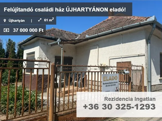 Eladó ház Újhartyán 61 nm