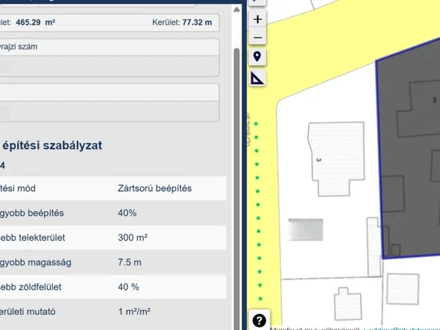 Eladó telek Debrecen, Csapókert 466 nm