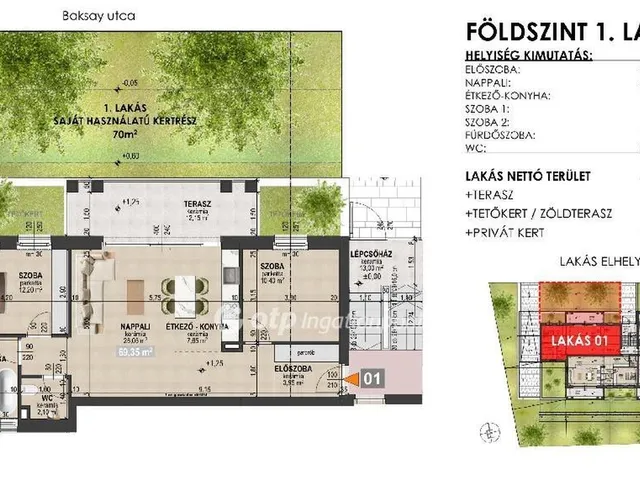 Eladó lakás Debrecen 70 nm