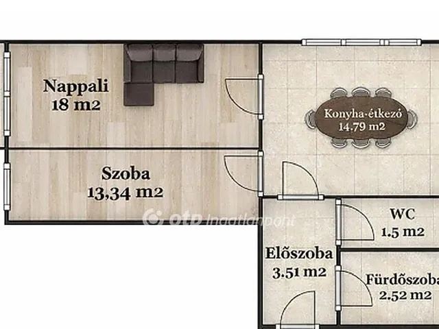 Eladó lakás Debrecen, Tócóskert 54 nm