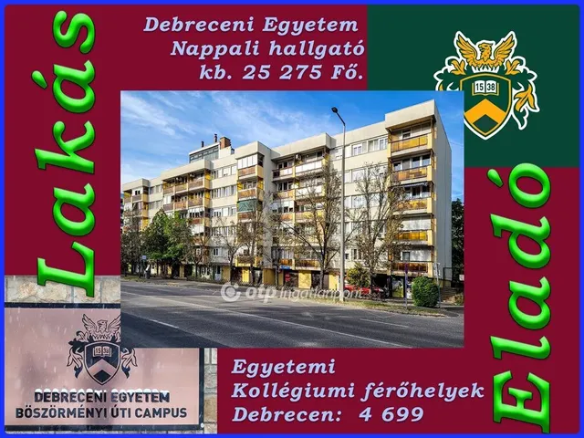 Eladó lakás Debrecen, Sestakert 55 nm