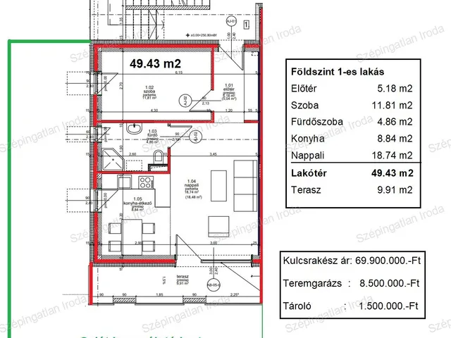 Eladó lakás Sopron 49 nm