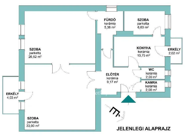 Eladó lakás Budapest II. kerület 92 nm
