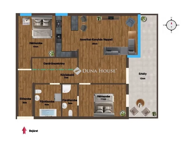 Eladó lakás Budapest XI. kerület, Spanyolrét 68 nm