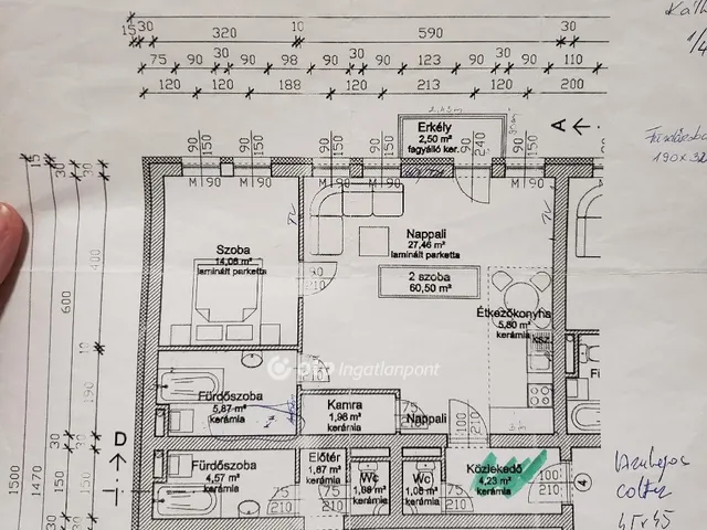 Eladó lakás Nyíregyháza, Malomkert 61 nm