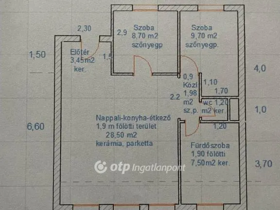 Eladó lakás Nyíregyháza 61 nm