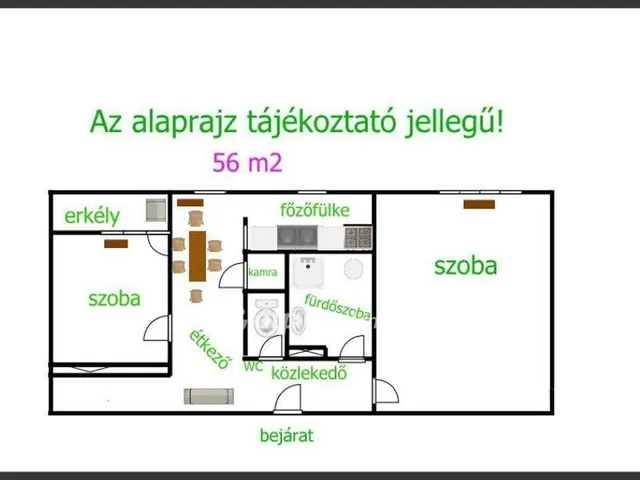Eladó lakás Hajdúböszörmény 56 nm