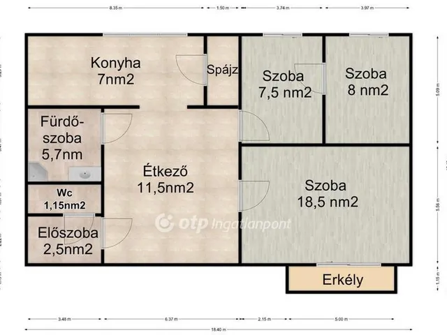 Eladó lakás Debrecen 63 nm