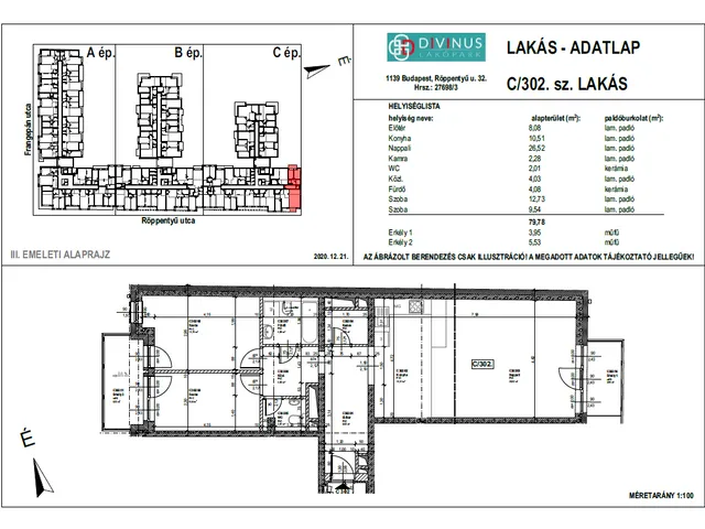 Kiadó lakás Budapest XIII. kerület, Röppentyű utca 32. 80 nm