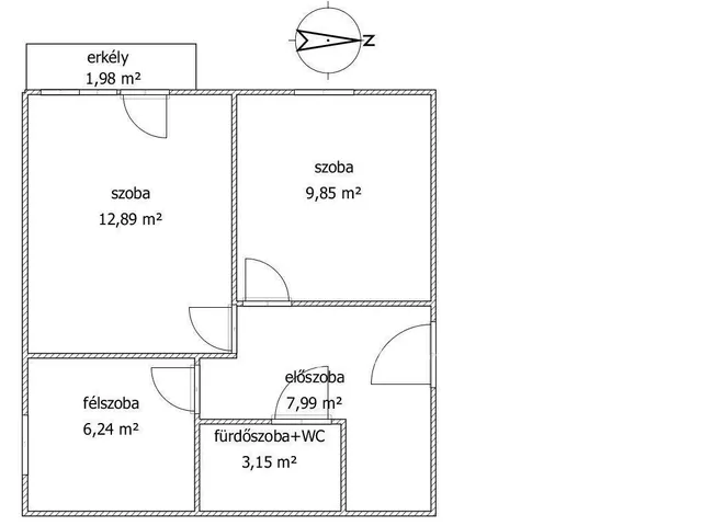 Eladó lakás Komló 53 nm