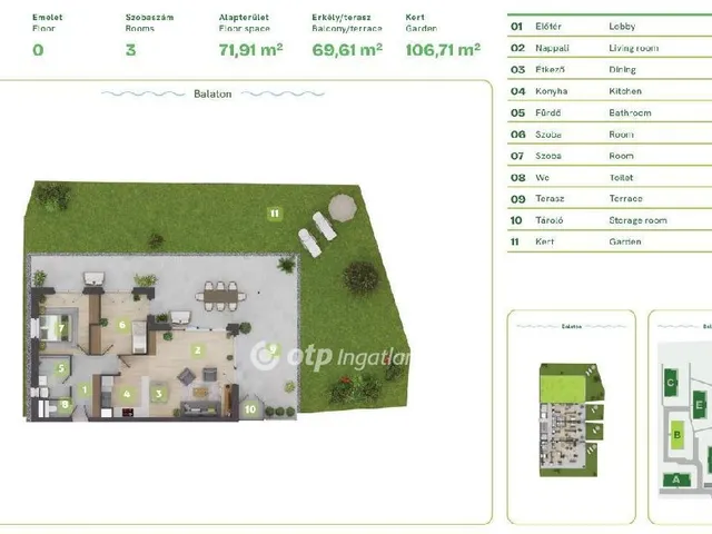 Eladó lakás Balatonszemes 105 nm