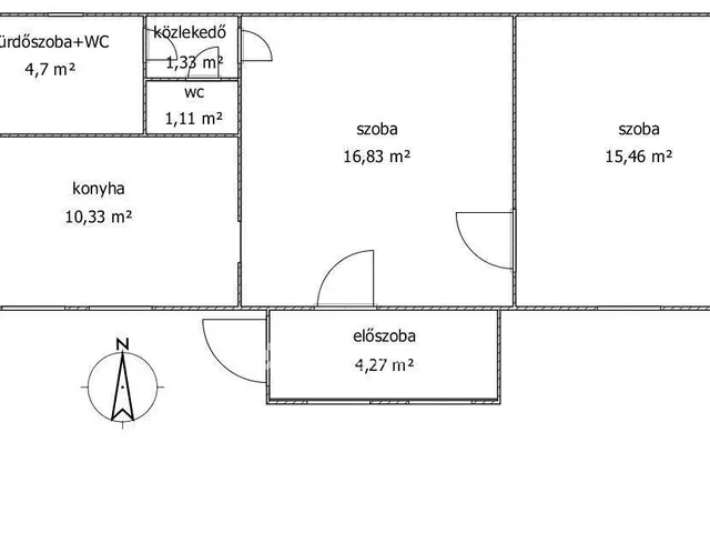 Eladó ház Magyarbóly 53 nm