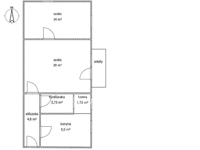 Eladó lakás Komló 50 nm