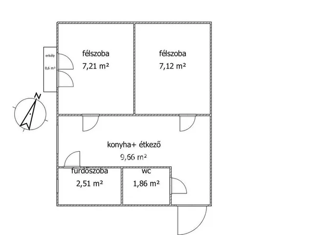Eladó lakás Komló 34 nm