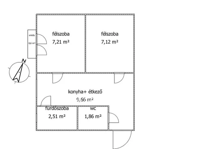 Eladó lakás Komló 34 nm