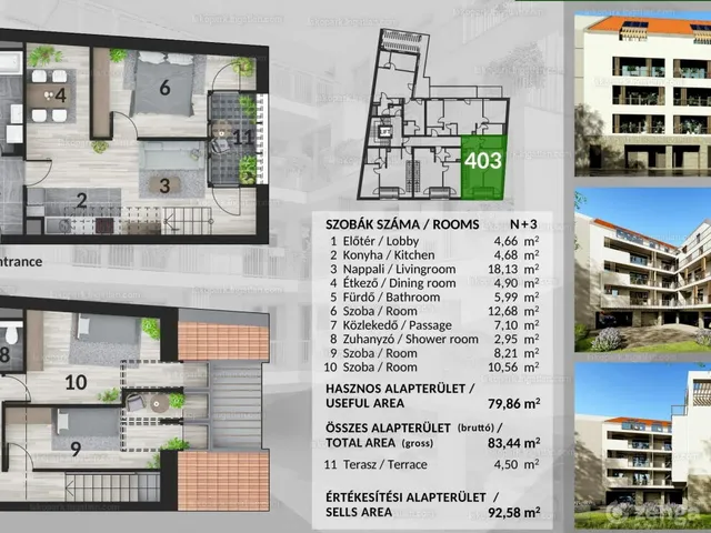 Eladó lakás Budapest IV. kerület, Újpest 90 nm