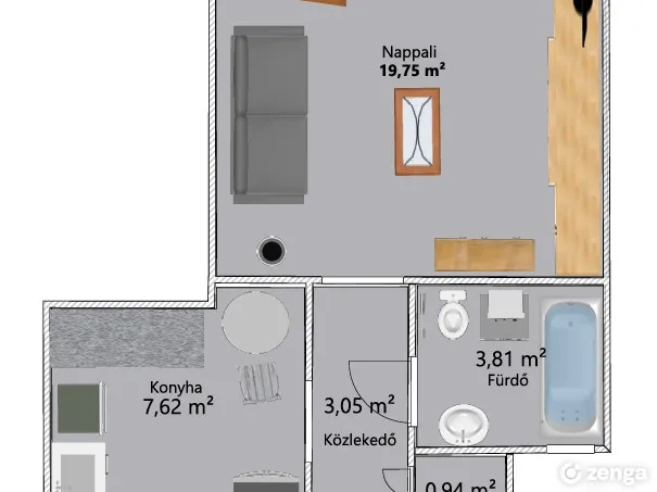 Kiadó lakás Budapest III. kerület, Óbuda 34 nm