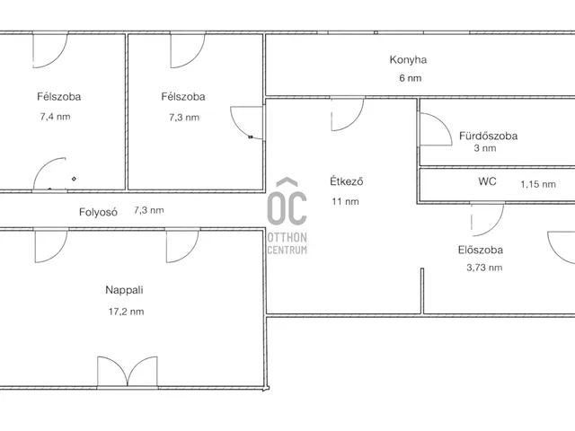 Eladó lakás Debrecen, Tócóvölgy 61 nm