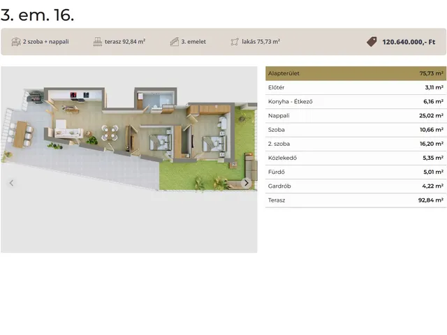 Eladó lakás Debrecen, Postakert 76 nm