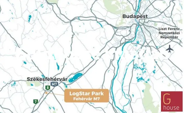 Kiadó kereskedelmi és ipari ingatlan Székesfehérvár, LogStar Park -logisztikai központ, gyárcsarnok-cégközpont 1500 nm