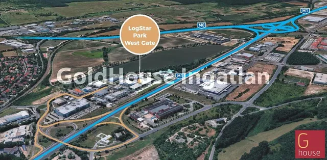 Kiadó kereskedelmi és ipari ingatlan Törökbálint, LogStar Park -logisztikai központ, gyárcsarnok-cégközpont 456 nm