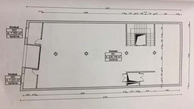 Kiadó kereskedelmi és ipari ingatlan Budapest III. kerület 230 nm