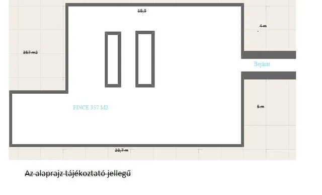 Kiadó kereskedelmi és ipari ingatlan Budapest XXII. kerület 1 nm