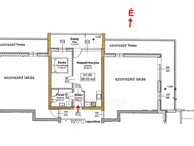 Kiadó lakás Keszthely 45 nm