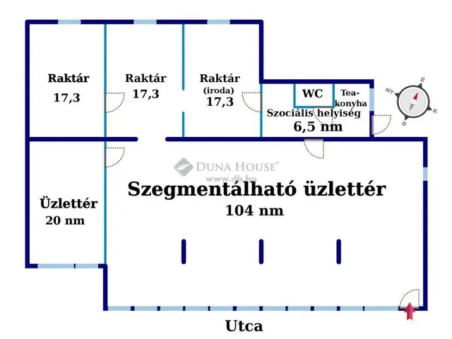 Eladó kereskedelmi és ipari ingatlan Székesfehérvár, Víziváros 184 nm