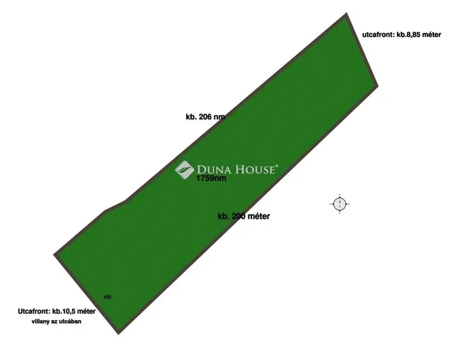 Eladó telek Isztimér 1759 nm