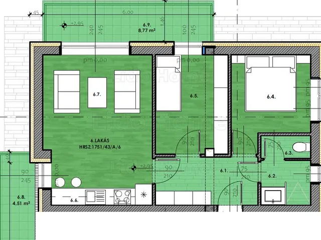Eladó lakás Siófok, Sóstó 54 nm